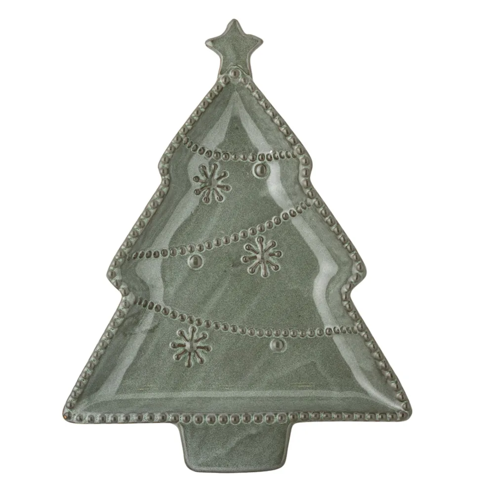 Bloomingville Alder Servierplatte Tannenbaum, Steingut