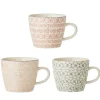 Bloomingville Cécile Tasse groß, Rose, Steingut 3er-Set