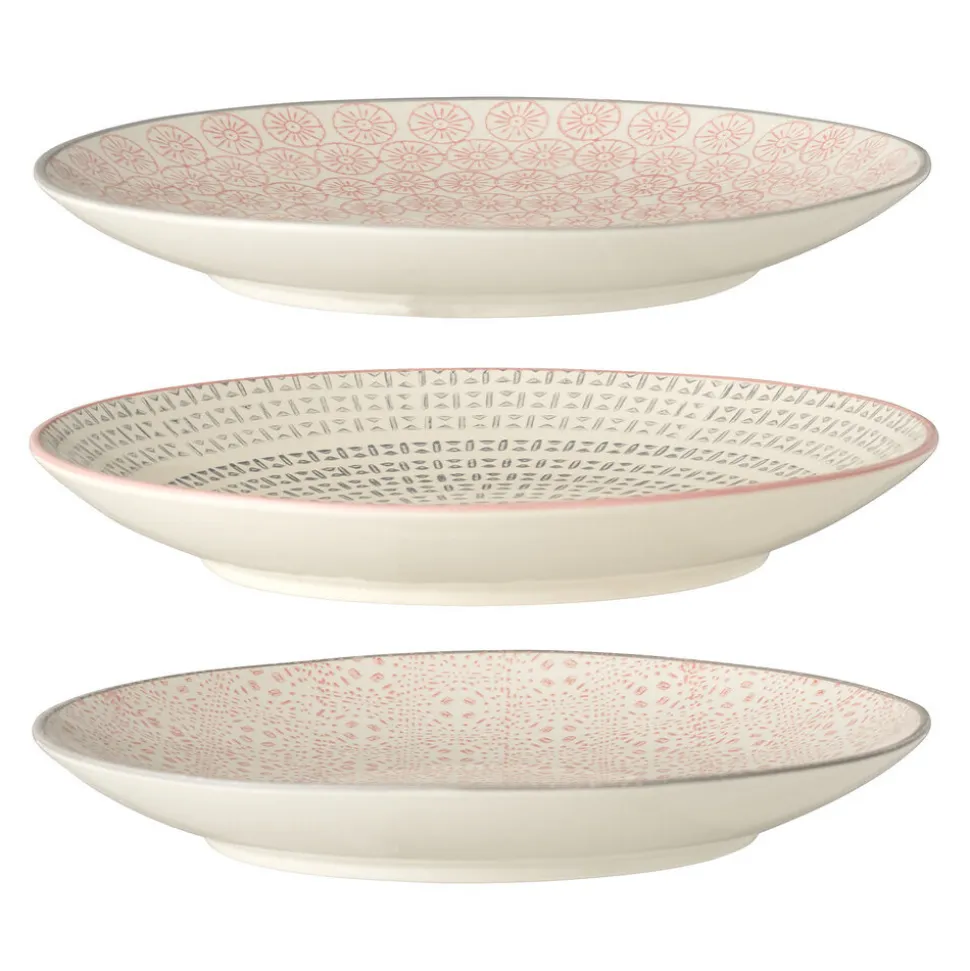 Bloomingville Cécile Teller klein, Rose, Steingut 3er-Ser