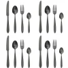 Bloomingville Frea Besteck Set Schwarz, 16-teilig, Edelstahl