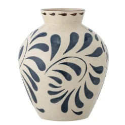 Bloomingville Heikki Vase blau, Steingut