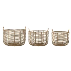 Bloomingville Mekkel Aufbewahrungskorb 3er Set Polyrattan