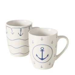 Boltze Becher Büsum mit Anker, 2er-Set
