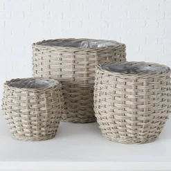 Boltze 3er Set Blumentopf Pflanzkorb Malonia