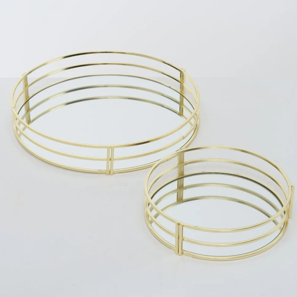 Boltze 2er Set Dekotablett Sino