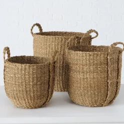 Boltze 3er Set Korb Sophy aus Seegras