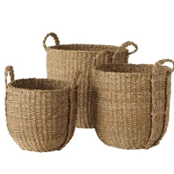 Boltze 3er Set Korb Sophy aus Seegras