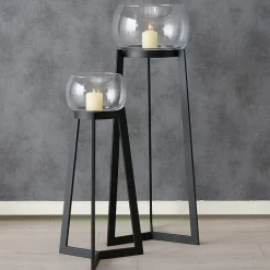 Boltze 2er Set Windlicht Sola mit Ständer