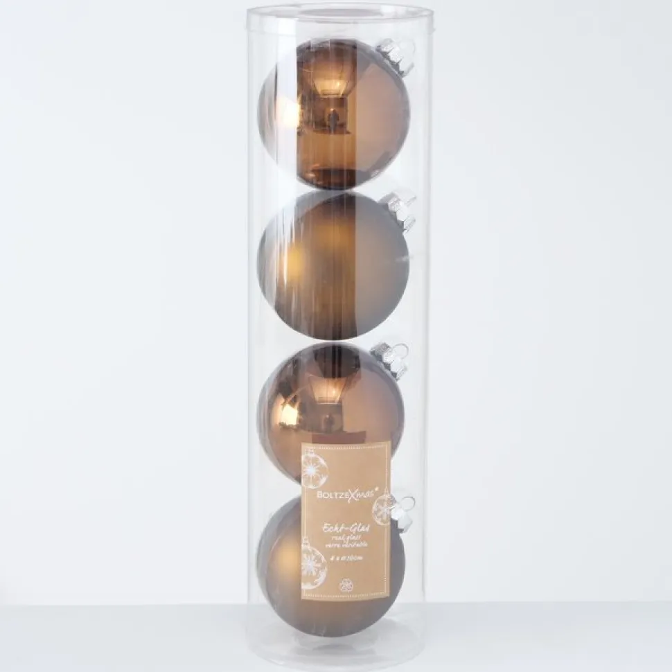 Boltze Große Weihnachtskugeln Ø 10 cm, 4 tlg