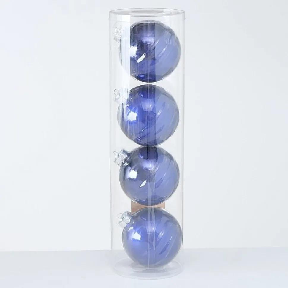 Boltze Große Weihnachtskugeln Ø 10 cm, 4 tlg
