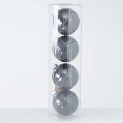 Boltze Große Weihnachtskugeln Ø 10 cm, 4 tlg