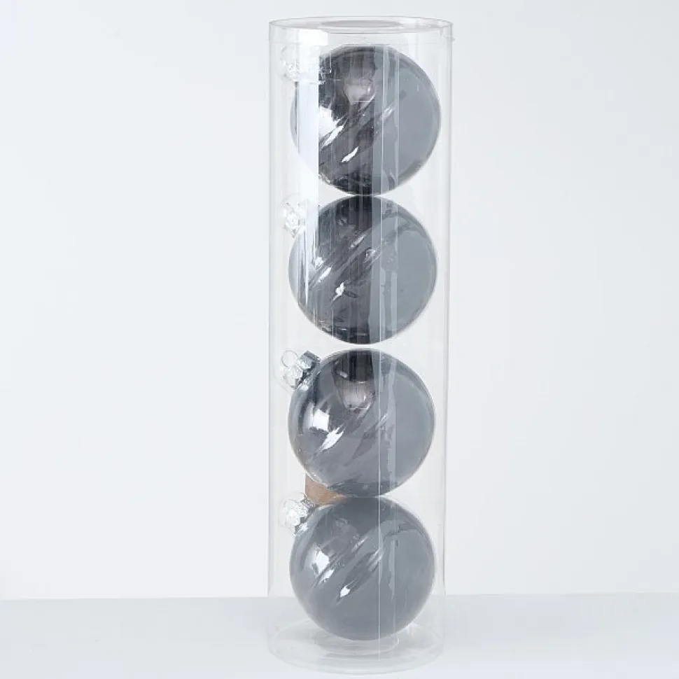 Boltze Große Weihnachtskugeln Ø 10 cm, 4 tlg
