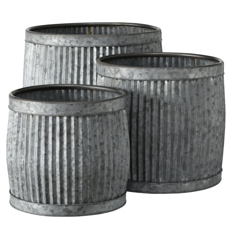 Boltze Metall Pflanztöpfe Dalia 3er