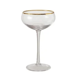 Boltze Sektglas Sofia flach, mit Goldrand