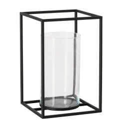 Boltze Windlicht Quantum Metall, Glas