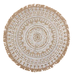 byRoom Teppich aus Jute mit Mandala Print