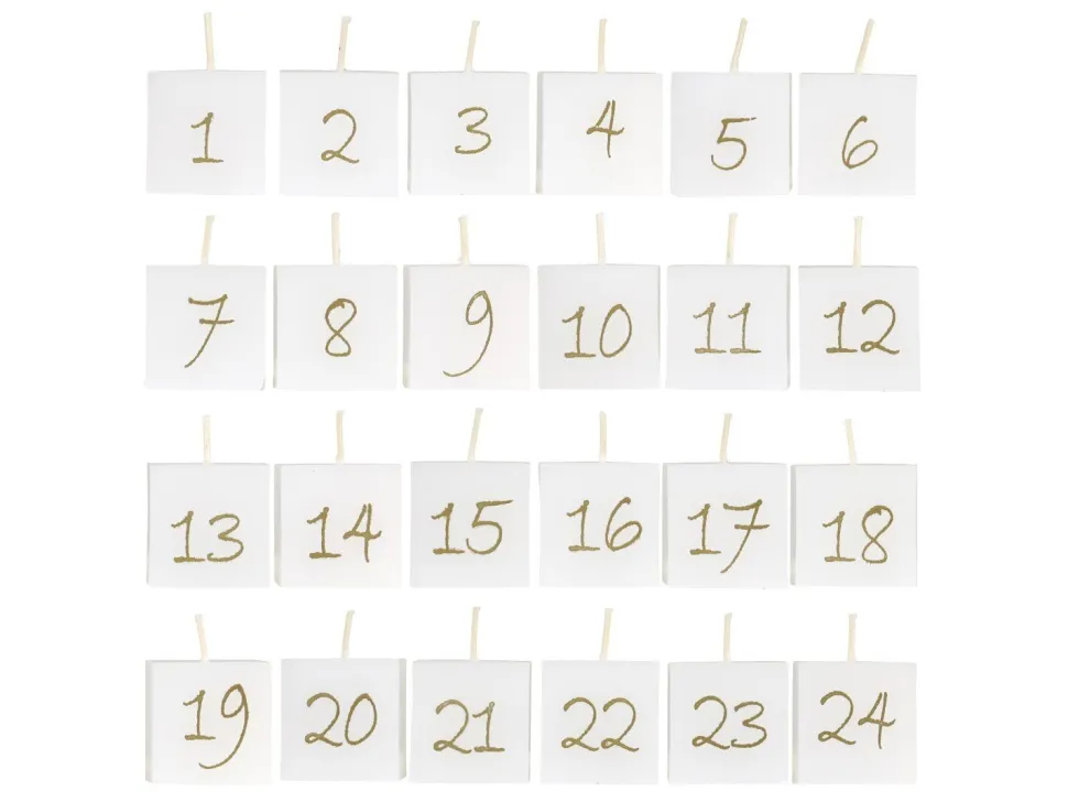Chic Antique Adventskalender Kerzen 24 Stück
