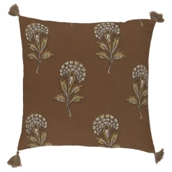 Chic Antique Aix Kissenbezug Blumenmotiv mit Quasten
