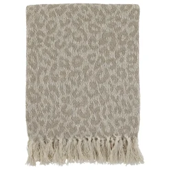 Chic Antique Aix Plaid aus Garnüberschuss, Leopardmuster