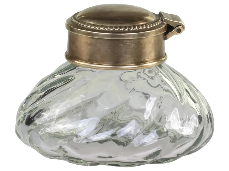 Chic Antique Alte französische Vase mit Deckel