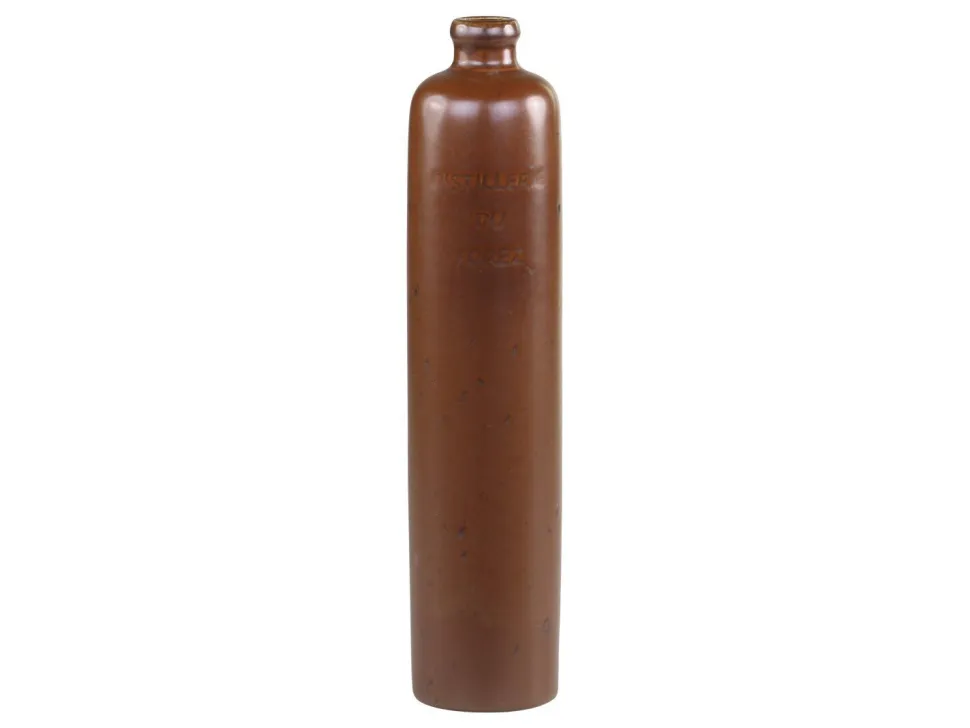Chic Antique Altfranzösische Flasche mokka