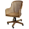 Chic Antique Altfranzösischer Bürostuhl mit Rattan