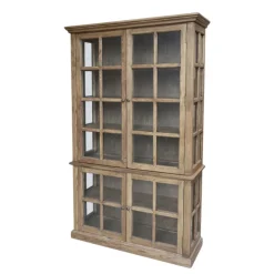 Chic Antique antiker Vitrinenschrank Marseille 4 Türen