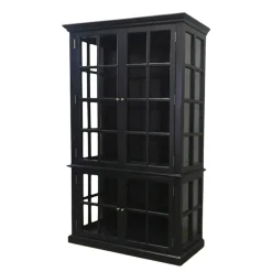 Chic Antique antiker Vitrinenschrank Marseille 4 Türen