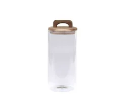 Chic Antique Aufbewahrungsglas mit Deckel aus Akazienholz