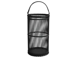 Chic Antique Bambus Laterne schwarz