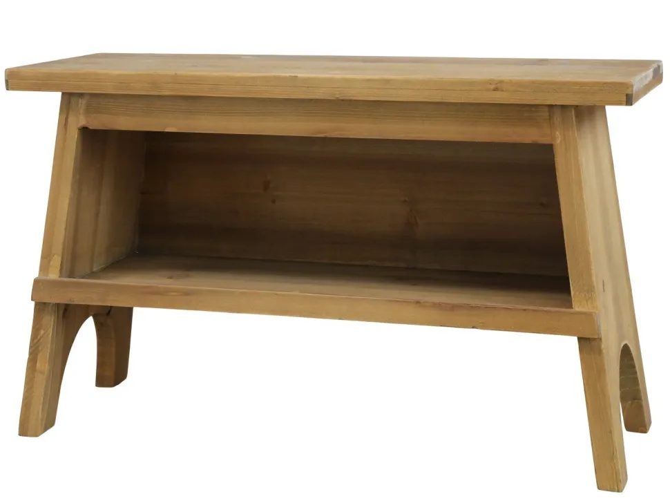 Chic Antique Bank mit Ablage aus Fichtenholz