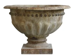 Chic Antique Übertopf auf Fuß mit Dekor