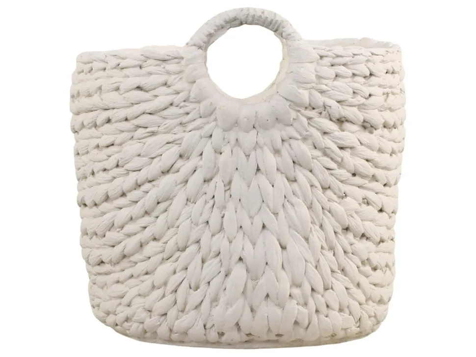 Chic Antique Übertopf Corte mit Flechtmuster und Henkel
