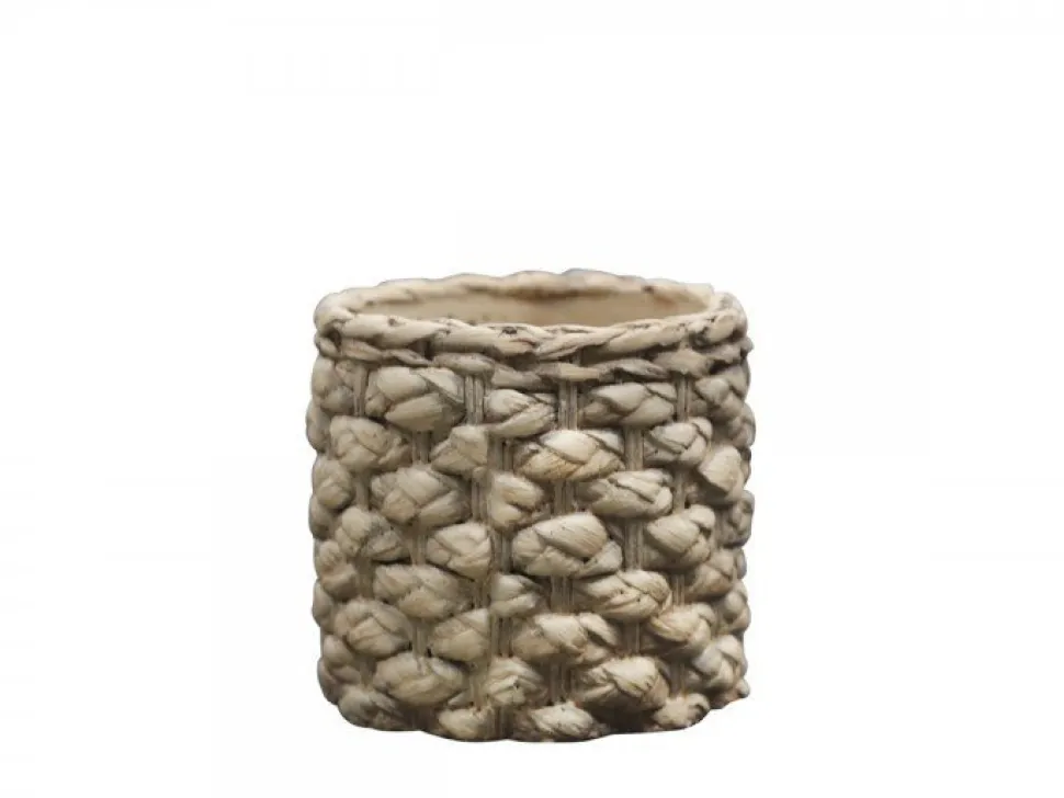 Chic Antique Corte Übertopf mit Zopfmuster