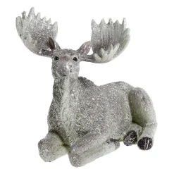 Chic Antique Deko Elch Aufsteller mit Glitzer