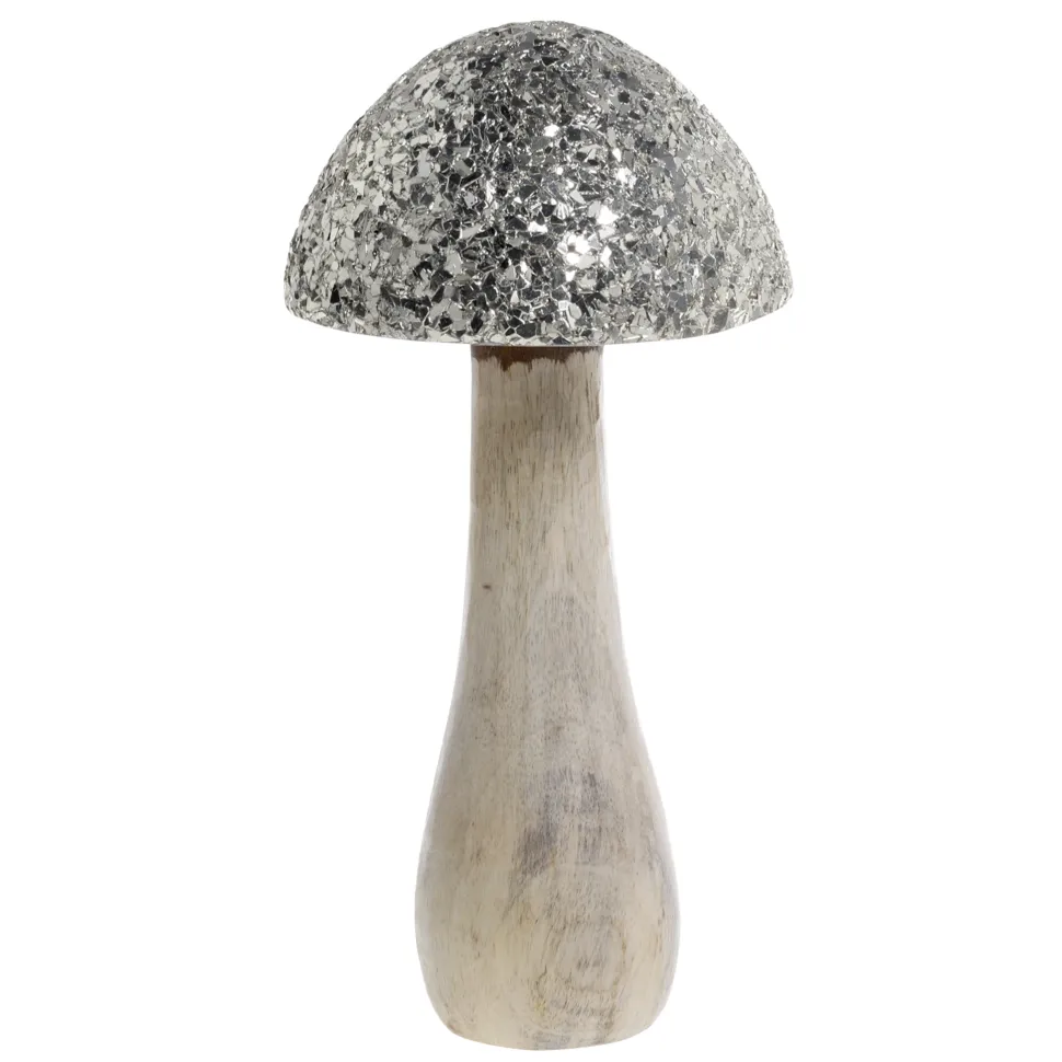 Chic Antique Deko Pilz mit glitzerndem Schirm