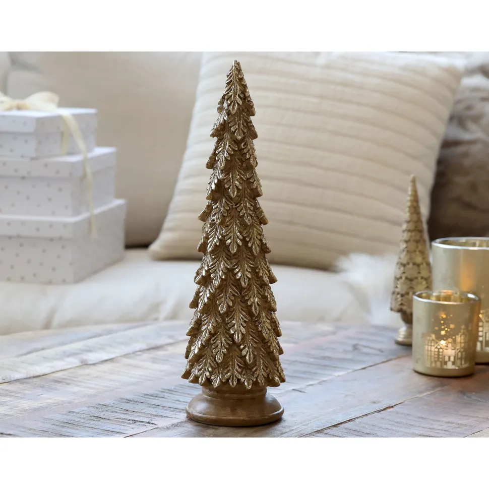 Chic Antique Deko Weihnachtsbaum messingfarbig