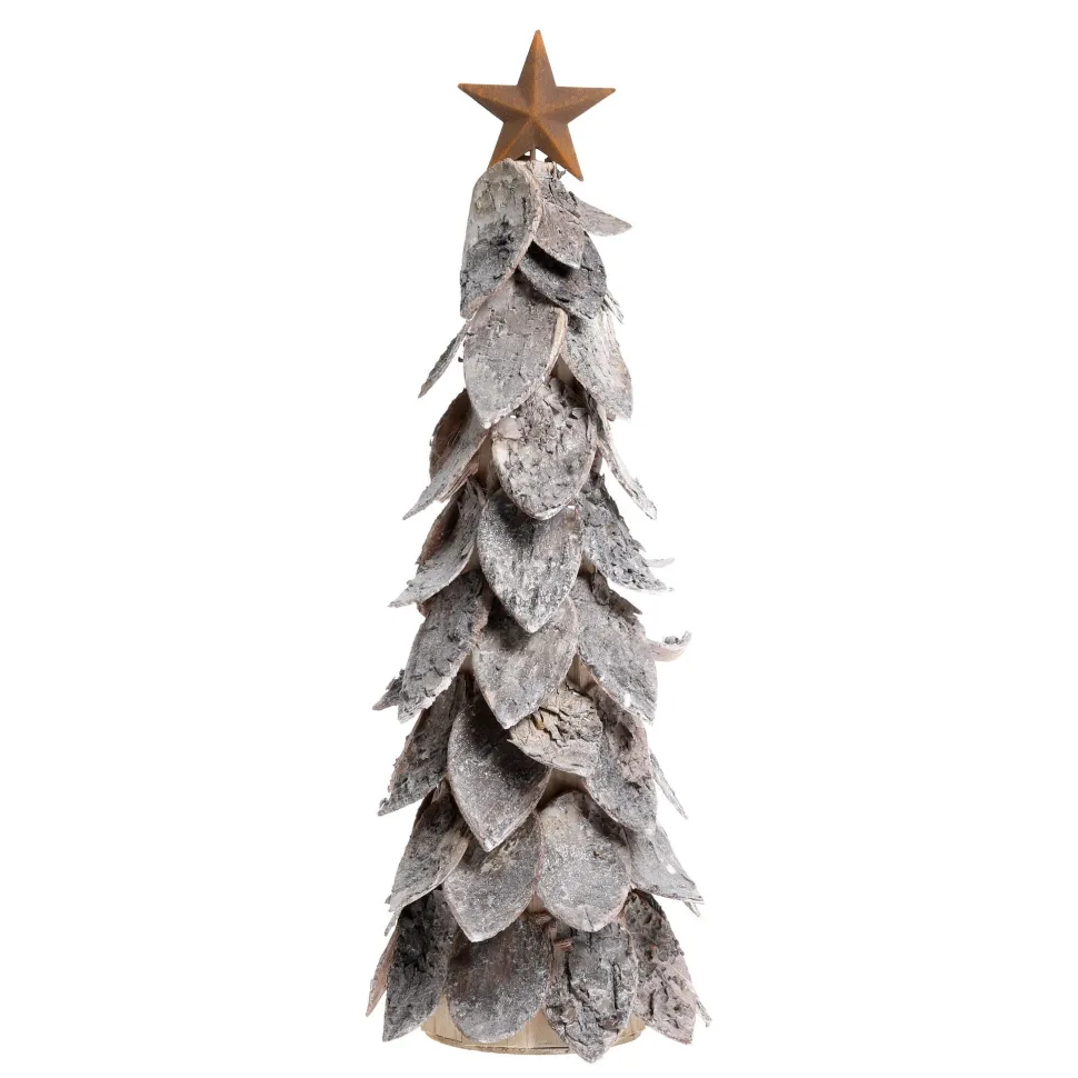 Chic Antique Deko Weihnachtsbaum aus Birkenrinde mit Stern