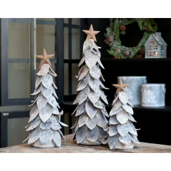 Chic Antique Deko Weihnachtsbaum aus Birkenrinde mit Stern