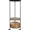 Chic Antique Display auf Rädern mit 3 Regalen und 3 Holzkisten