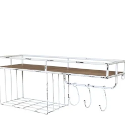 Chic Antique Eisen Regalbrett mit Haken