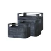 Chic Antique 3er Set Eisenkiste mit Handgriff