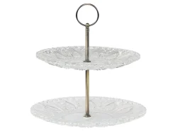 Chic Antique Etagere mit 2 Glastellern