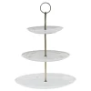 Chic Antique Etagere mit 3 Glastellern