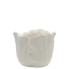 Chic Antique Fayence Blumentopf mit Blätter