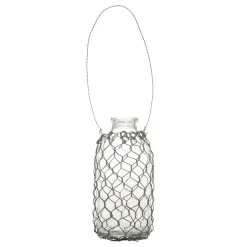 Chic Antique Fil de fer Windlicht aus Glas