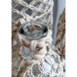 Chic Antique Flasche mit Geflecht und Henkel