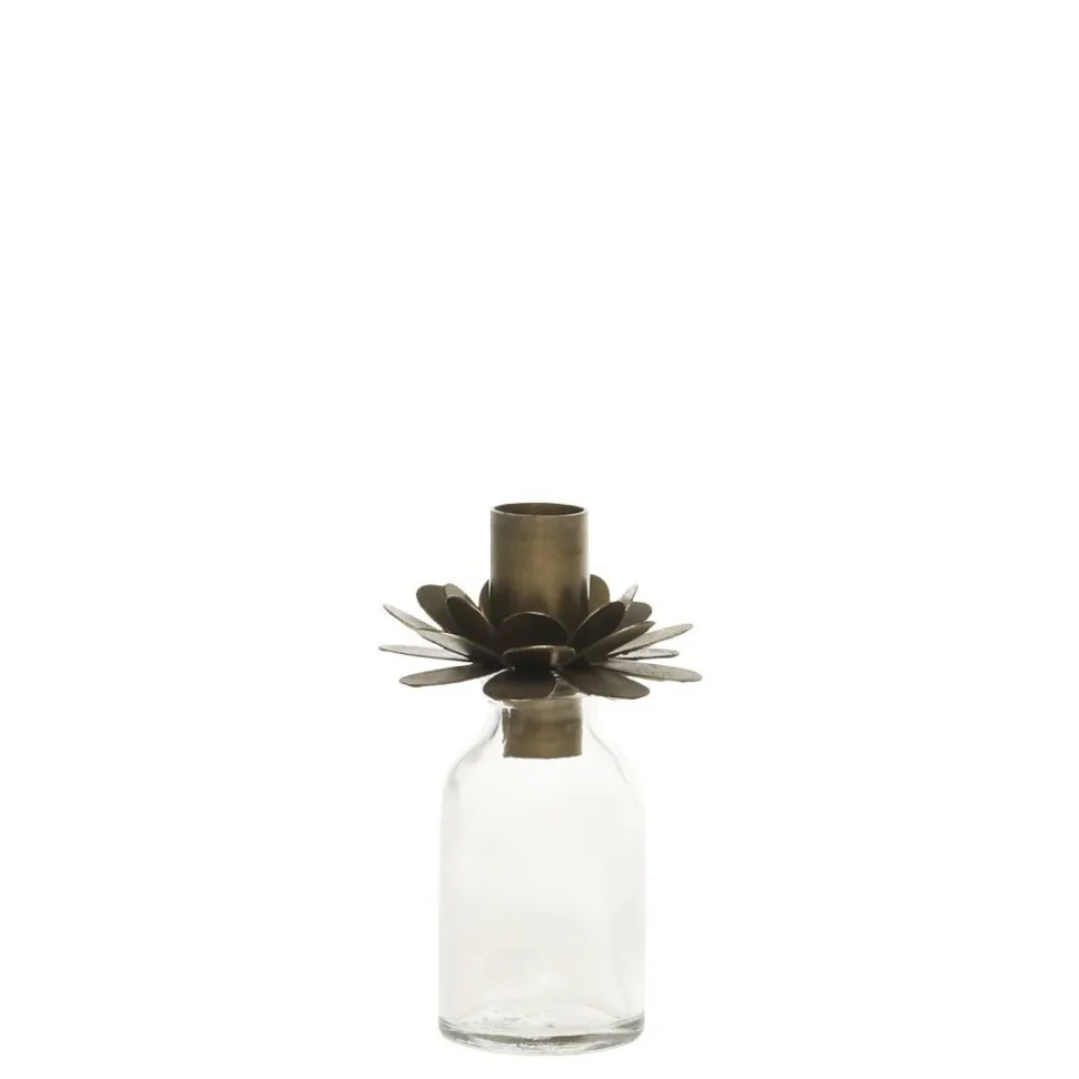 Chic Antique Flasche mit Kerzenhalter