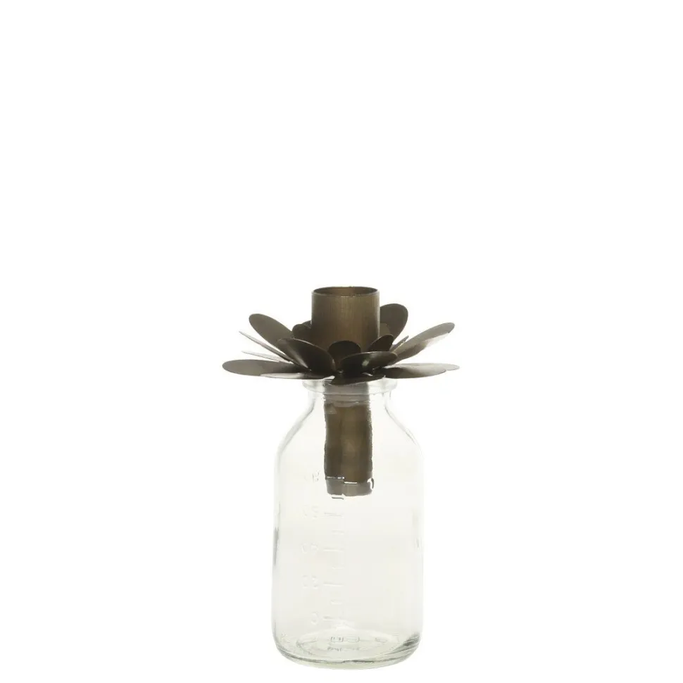 Chic Antique Flasche mit Kerzenhalter
