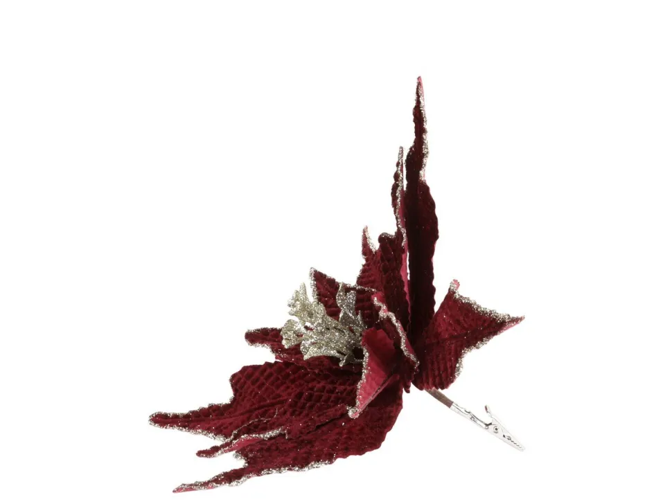 Chic Antique Fleur Blume mit Clips, Tannenbaumschmuck